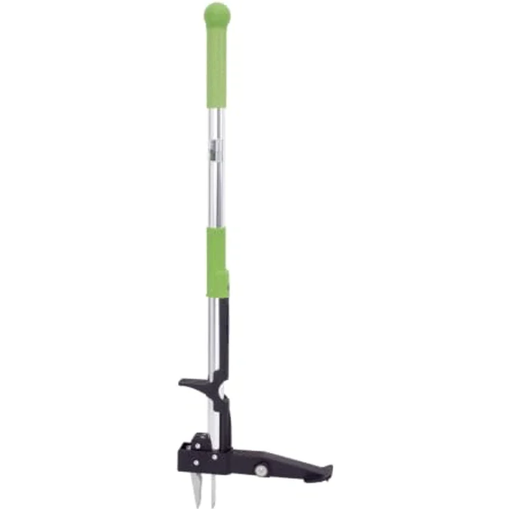 TRUTZHOLM Unkrautstecher mit Stiel, ergonomischer Wurzelentferner mit Hebelmechanismus und Fußtritt für Garten und Rasenpflege – Bild 1