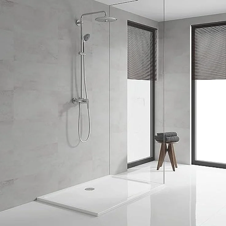 GROHE Vitalio Joy 260 - Duschsystem mit Einhandmischer (wassersparend, 3 Strahlarten, Wandmontage, Antikalk- System), chrom, 27684001 – Bild 2