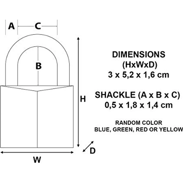 Master Lock Aluminium Vorhängeschloss mit Vinylüberzug 30 mm - Farblich Sortiert, 9131EURDCOL – Bild 7