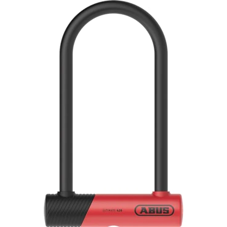ABUS Bügelschloss Ultimate Mini 420K/150HB140 RD USH, 14 mm gehärteter Stahlbügel, rote Signalfarbe, inklusive Halterung für einfachen Transport – Bild 1