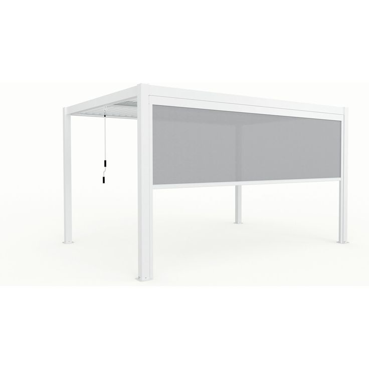 Ximax Seitenmarkise elektrisch, weiß, 369,8 x 217,5 cm, korrosionsbeständig, wartungsfrei, höhenverstellbar