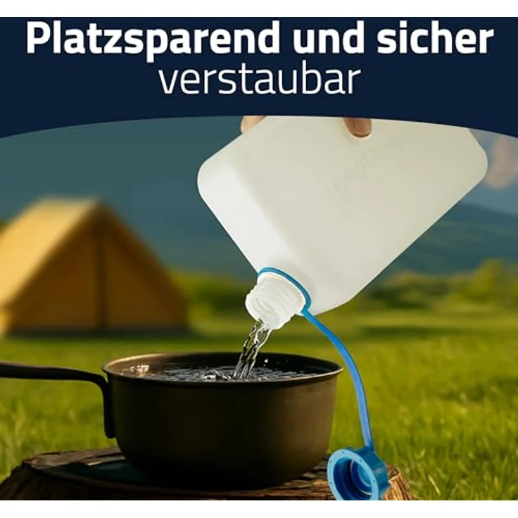 Wasserkanister 2l HD-PE lebensmittelbeständig H270xB147xT80mm HÜNERSDORFF – Bild 6