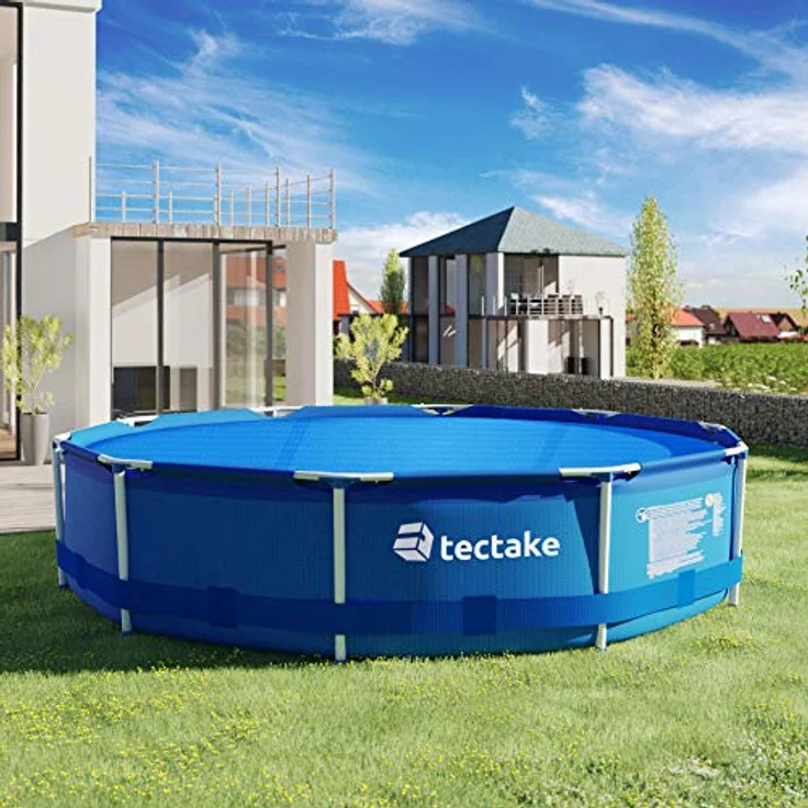 Tectake Poolabdeckung Solarfolie rund 5, 49 m rund – Bild 2