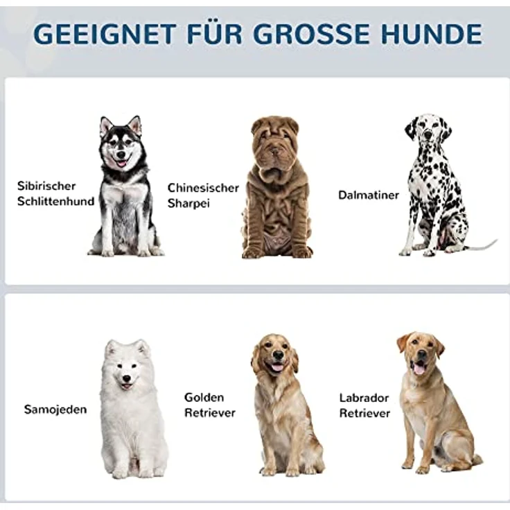 PawHut Hundenapf mit Schublade, 2 x 2L Futternapf, erhöhter Fressnapf, Edelstahlnapf, Futterstation für Katzen und Hunde, Weiß – Bild 4