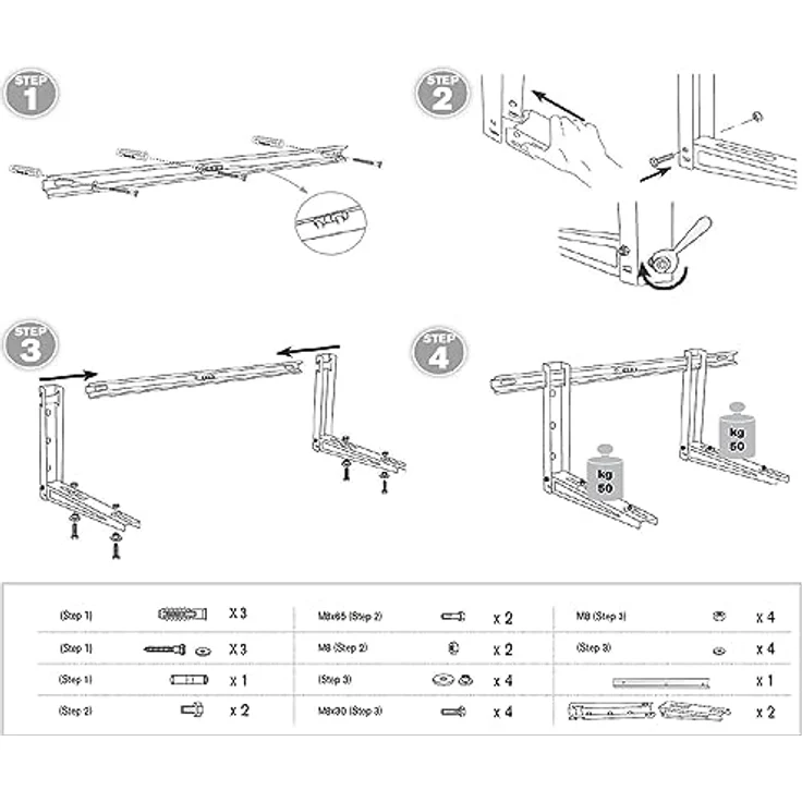 fischer 521761 Klimagerätebefestiger Klima Klik – Bild 4