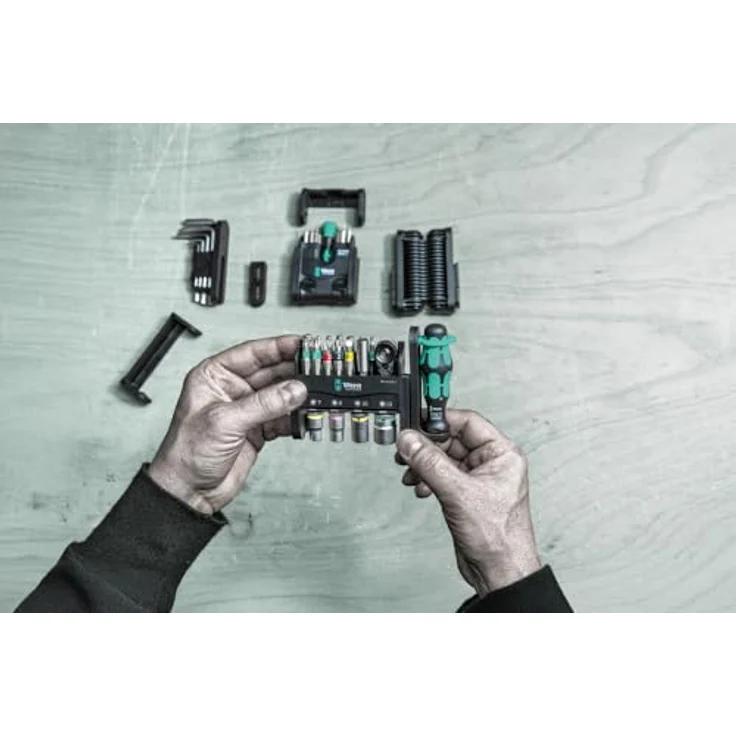 Wera Bohrer- und Bitset 05049000001, 21-teiliges Werkzeugset mit Handhalter, Bithalter und verschiedenen Bits für Kreuzschlitz, TORX® und Innensechskant – Bild 2
