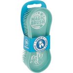 Kerbl Fellbürste MagicBrush Soft turquoise - sanfte Pflegebürste für Pferde und Ponys