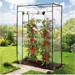 TOPCENT Tomatengewächshaus Tomaten-Gewächshaus mit PE-Abdeckung, 100 x 50 x 150 cm, PE-Folie, leichter Aufbau