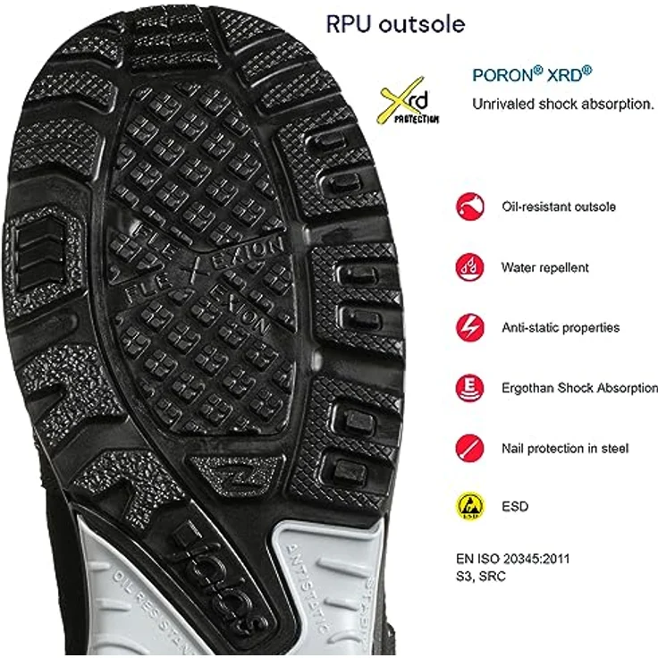 Ejendals JALAS 1718 Zenit, Sicherheitsstiefel S3 SRC, wasserdicht, schwarz, Gr. 41, BOA-Verschluss, rutschfeste Sohle – Bild 5