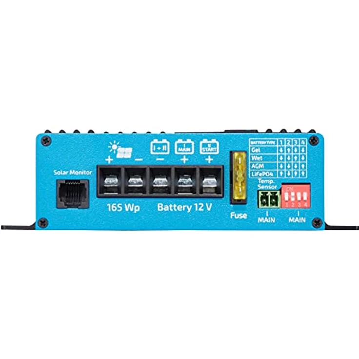 ECTIVE MPPT-Laderegler Dual DSC 12-12V, 10A, 165 Wp, Bluetooth, Temperatursensor, PV Überlastungs-Überspannungsschutz-Solarregler in Schwarz – Bild 4