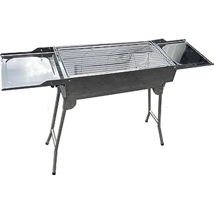 walexo Familien Grill Mangal aus Edelstahl Schaschlik und BBQ Kohlegrill Säulengrill Standgrill (ohne 14 Edelstahlspieße)