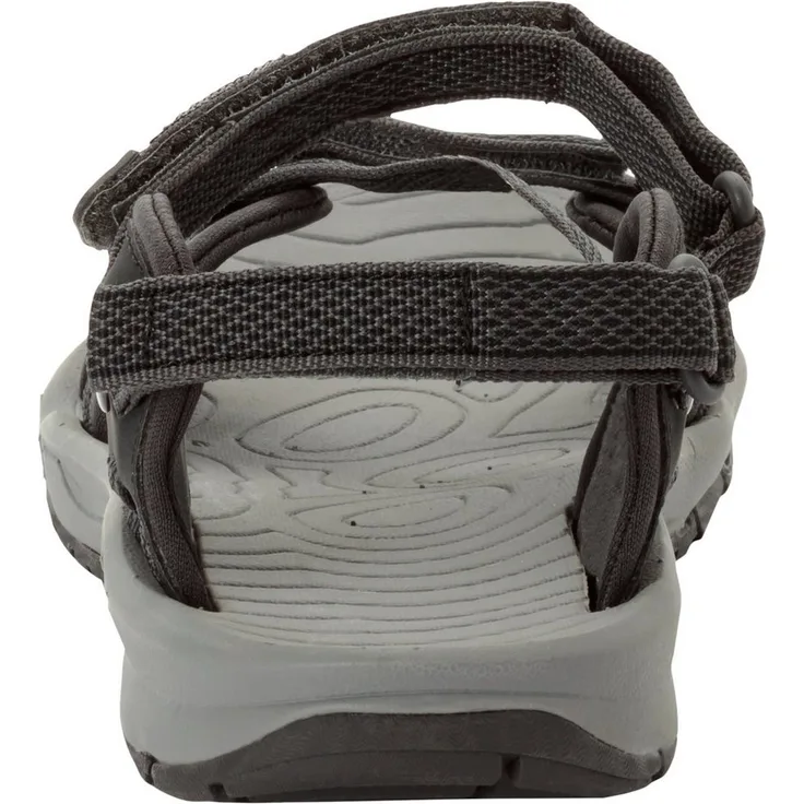 Jack Wolfskin LAKEWOOD RIDE SANDAL W, Sicherheitssandale mit Klettverschluss und profilierte Gummi-Sohle, Damen, Grau