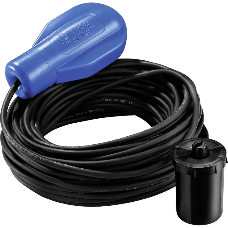 finder Schwimmschalter 72.A1.1.000.0501, Wassermelder für Tauchpumpen, 5 m Kabel, IP 68, max. 10 BAR