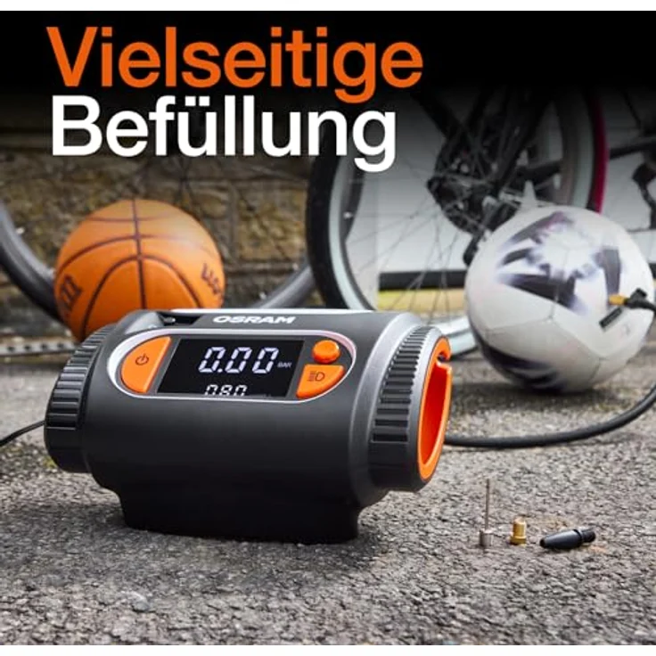 Osram OTI2130 TYREinflate 2130, Reifen-Kompressor mit digitalem Display, Auto-Stopp-Funktion und 3,5 m Stromkabel – Bild 8