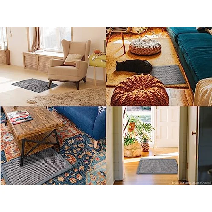 Petrebels Kratzmatte für Katzen 60 x 40 cm, Kratzteppich Premium Qualität, Sisalmatte Farbe Grau – Bild 5