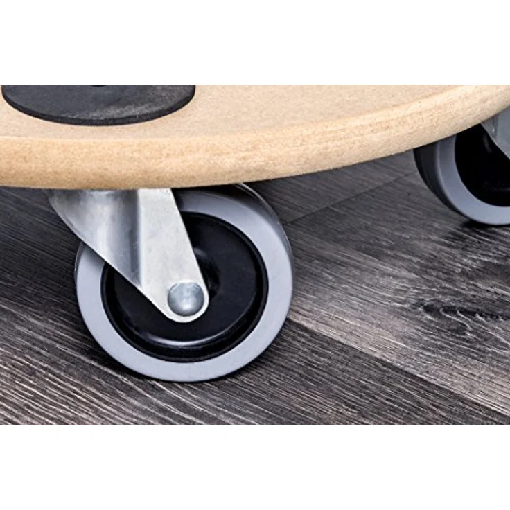 Metafranc Pflanzenroller Ø 350 mm - 150 kg Tragkraft - MDF-Platte - TPE-Räder - Möbelroller - Untersetzer mit Rollen - Transporthilfe für Pflanzen - 821360 – Bild 3