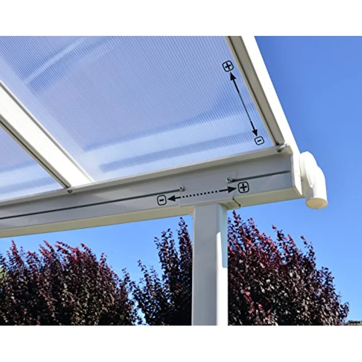 Palram - Canopia Aluminium Terrassenüberdachung Sierra | Weiß | 299x555x305 cm – Bild 4