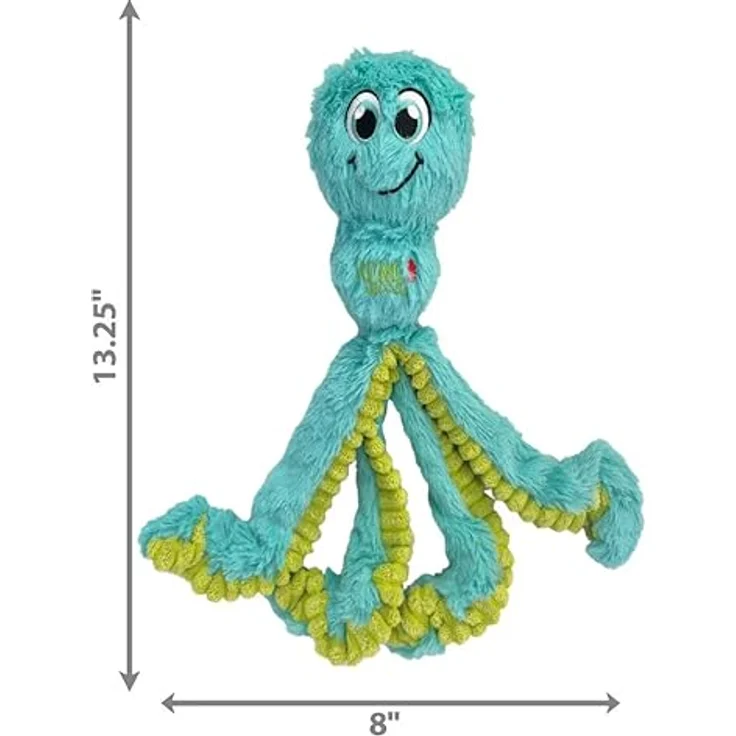KONG Wubba Octopus, Tierspielzeug mit langen Prüfbefriedigungsbeinen und Quietscher, assortiert – Bild 3