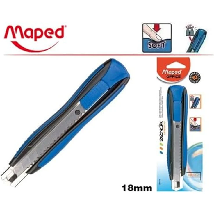Maped Cutter Zenoa Sensitiv, Klinge: 18 mm, blau – Bild 3