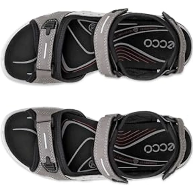 Ecco Damen Sicherheitssandalen aus Nubukleder, grau, mit 2 cm Blockabsatz und Klettverschluss, Größe 40 – Bild 6