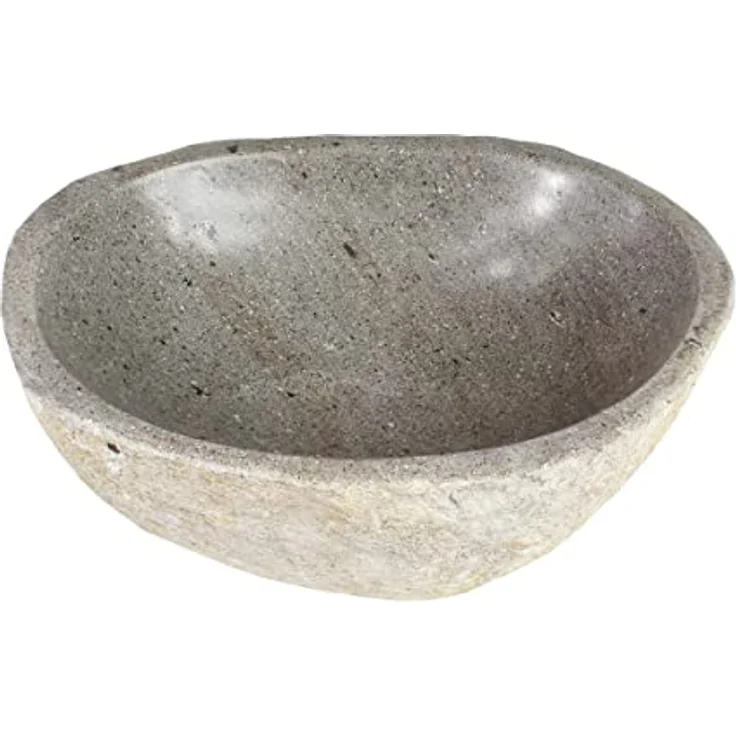 Oriental Galerie Vogeltränke frostfest + UV-Best. Naturstein Garten Vogelbad Wasserschale Wassertränke f. Vögel u. Insekten Stein Vogel-Schale Trinkstein Flussstein frostsicher Gartentränke 20-30cm – Bild 4