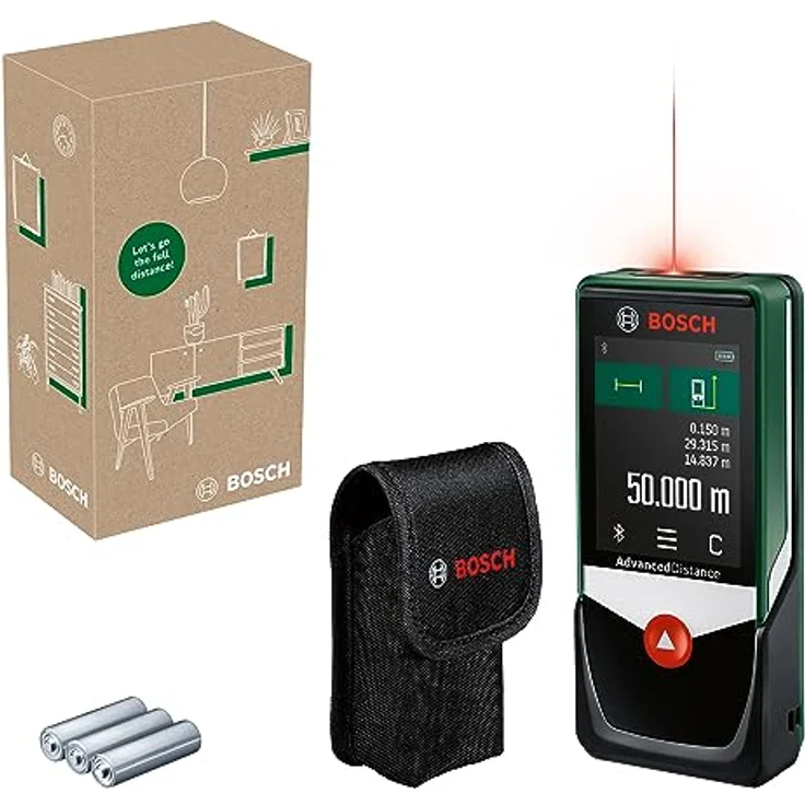 Bosch Home & Garden Entfernungsmesser Digitaler Laser-EntfernungsmessereCommerce-Karton, Bluetooth, Touchscreen, AdvancedDistance 50C, bis zu 50 m, Color Display, Bluetooth-Konnektivität – Bild 2