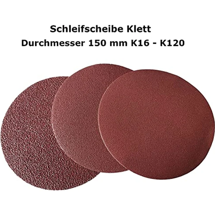 Provance Schleifscheibe Klett Schleifpapier, rund, Durchmesser 150mm, P100 Körnung, 25-200 Stück, geeignet für Metall, Holz und Kunststoff – Bild 2