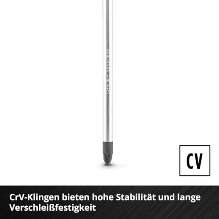 Einhell Schraubendreher-Set 5-tlg. PZ, CrV-Klingen, magnetische Spitze, ergonomische Griffe, integrierte Lochgriffe – Bild 3