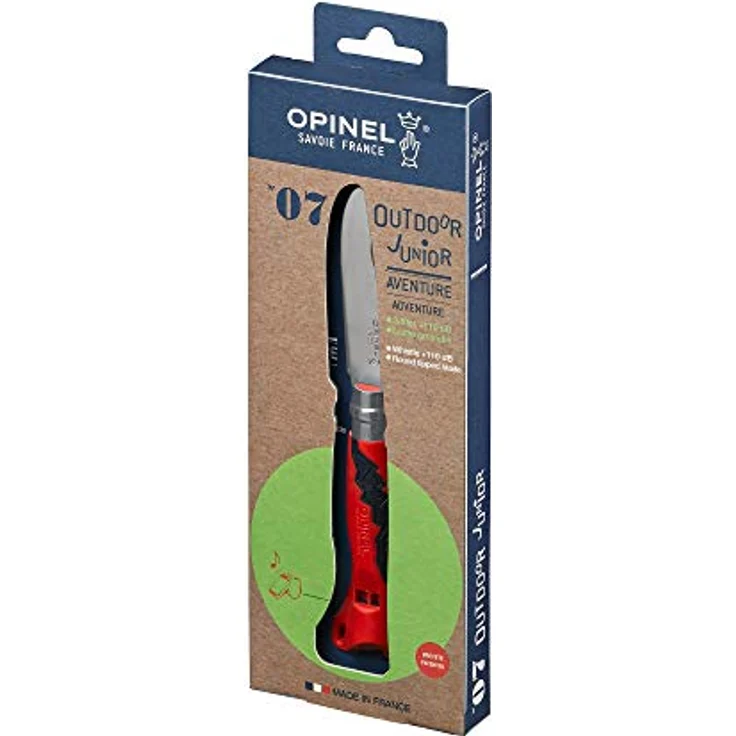 Opinel Outdoor Junior No. 07 Taschenmesser mit Pfeife rot – Bild 2