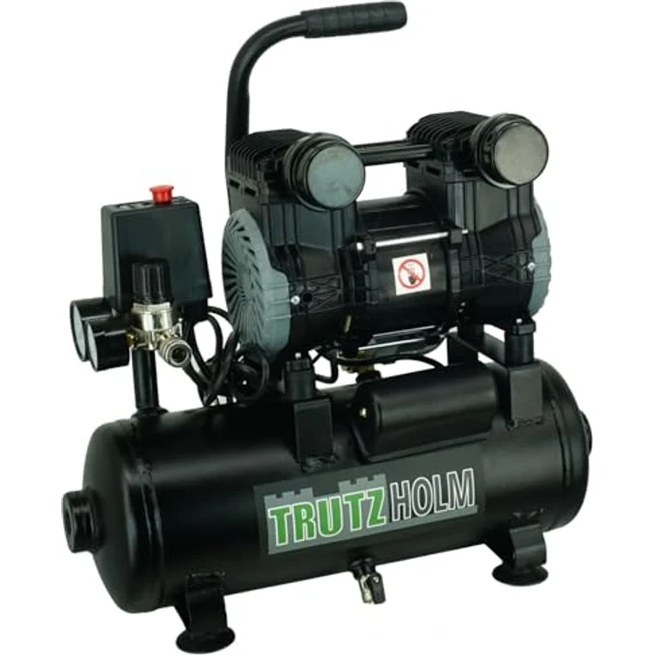 TrutzHolm Silent Flüsterkompressor 9L, ölfrei, 900 W, 57 dB(A), max. 8 bar, inkl. Zubehör – Bild 2