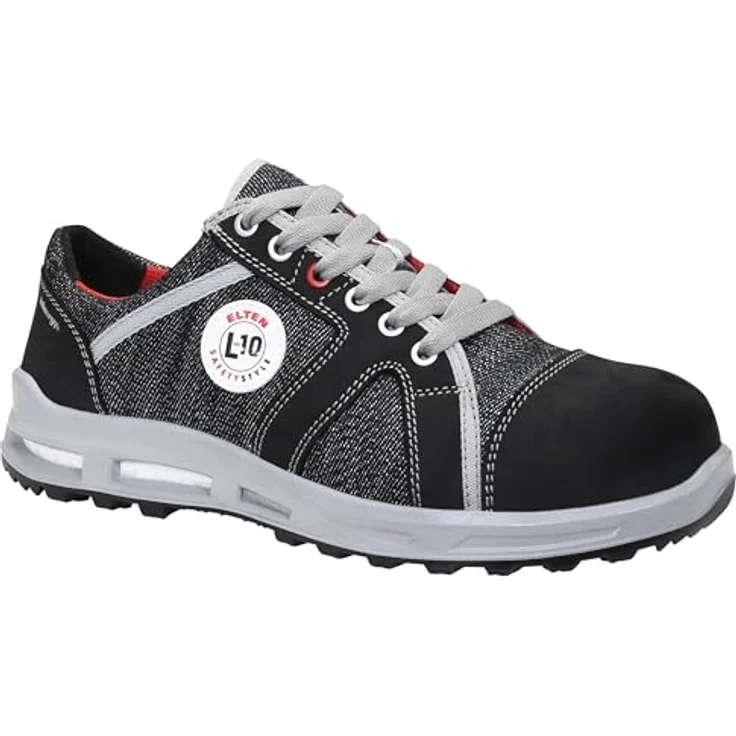 ELTEN SENSATION XXT Low ESD S2 Sicherheitsschuh, hydrophobiertes Textilmaterial in Jeans-Optik/Nubukleder, ESD-fähig, gepolsterte Lasche, GR244 – Bild 1