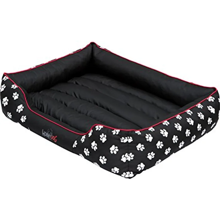 Hobbydog PRELCZ1 Hundebett Hundesofa Hundekorb Tierbett Prestige mit Pfoten, Größe XL, 85 x 65 cm, schwarz