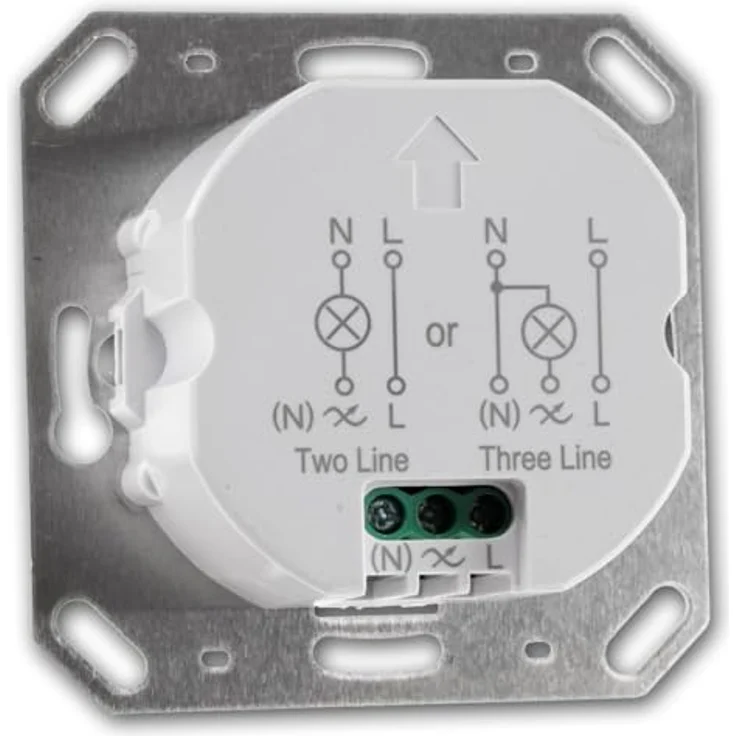 world-trading-net Unterputz Bewegungsmelder, schwarz, 2 & 3-Draht Technik, 190°, 230V/500W, max. 9m, LED geeignet, IP65 – Bild 3