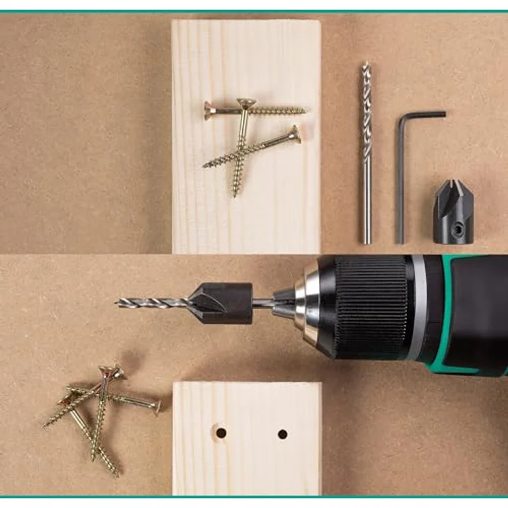 Ent European Norm Tools - ENT 26516 5-tlg Aufsteckversenker-Set HSS, Durchmesser (d) 4, 5, 6, 8 und 10 mm, e 90°, Rechts – Bild 5