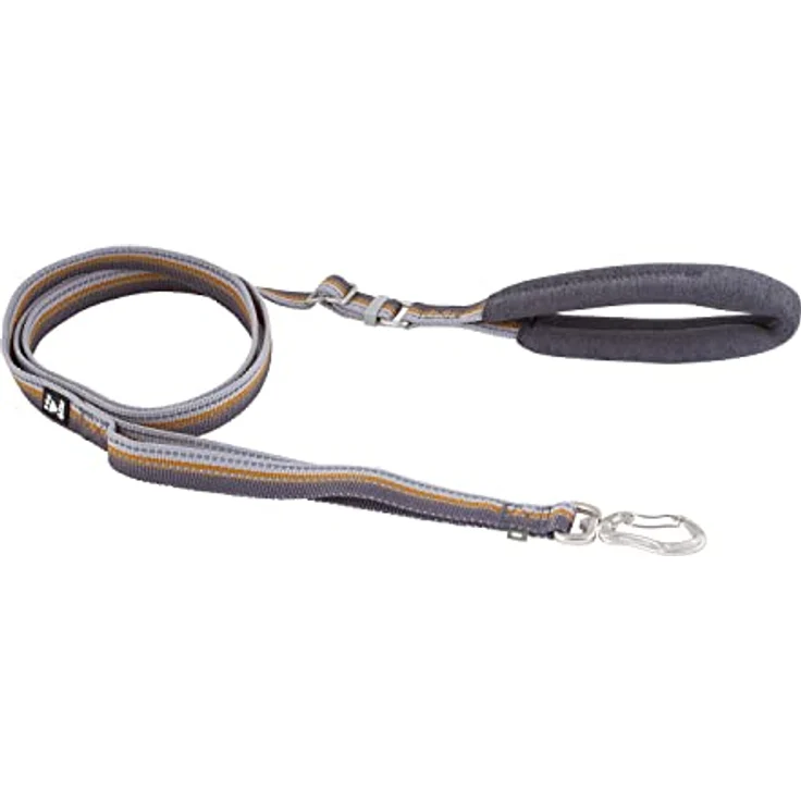 Hurtta Adjustable ECO Leine für Hunde, Verstellbar Hundeleine aus langlebigem recyceltem Polyester, Schwarz, 120-180cm*20mm, mit Reflektorstreifen – Bild 1