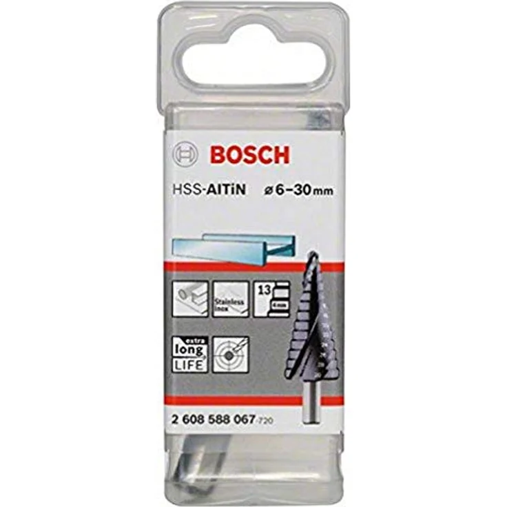 Bosch Accessories 2608588067 HSS Stufenbohrer 6-30mm TiAIN, 3-Flächenschaft für präzises Bohren, Gesamtlänge 93,5mm – Bild 1