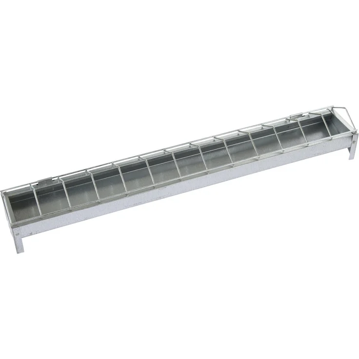 Kerbl Futtertrog für Hühner, verzinkter Futterbehälter LxB 50x7 cm, geeignet für Küken – Bild 1