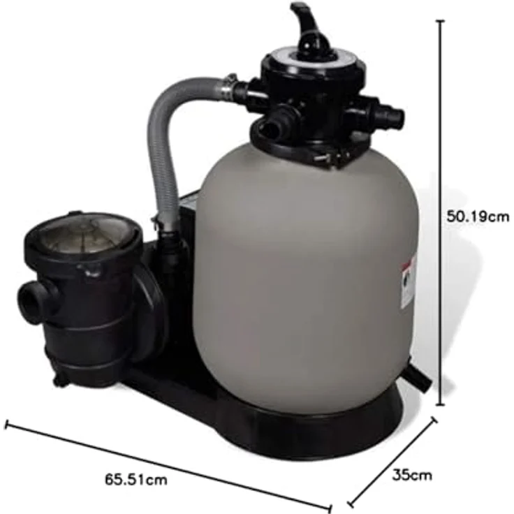 vidaXL Sandfilterpumpe 600 W 17.000 L/h – Bild 6