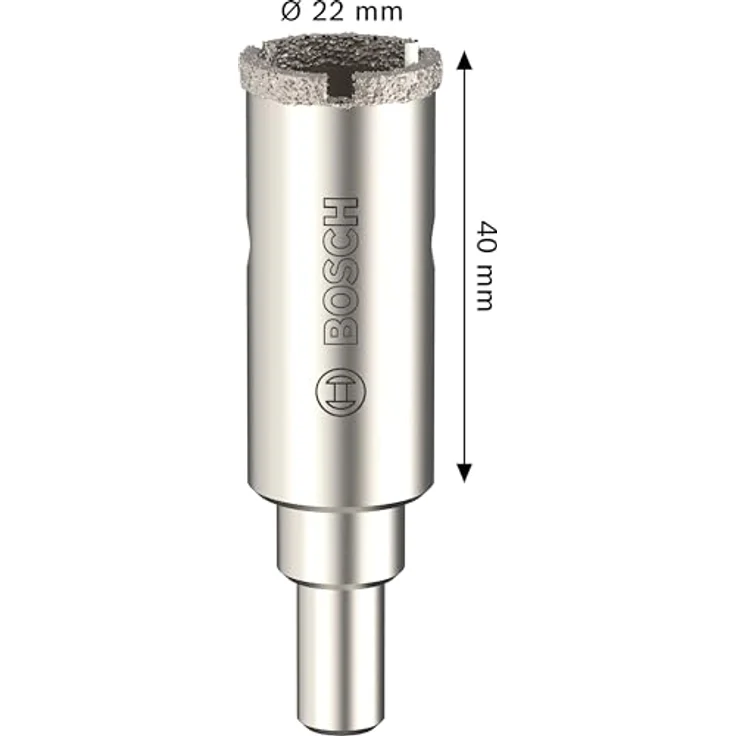 Bosch Lochsäge mit Adapter für Fliesen, Ø 22 mm, langlebig und mit Sechskantschaft für Dreibackenfutter und 1/4-Zoll-Innensechskant – Bild 3
