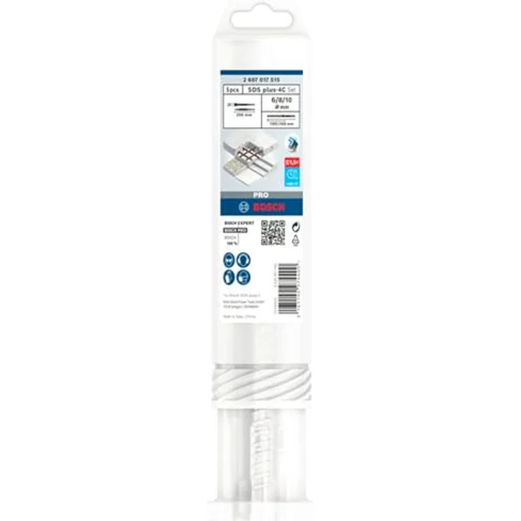 Bosch Professional SDS-Plus Bits und Meißel Set, 5-teilig, optimiert für Betonbohrung mit stabiler Tungsten Carbide Spitze – Bild 6