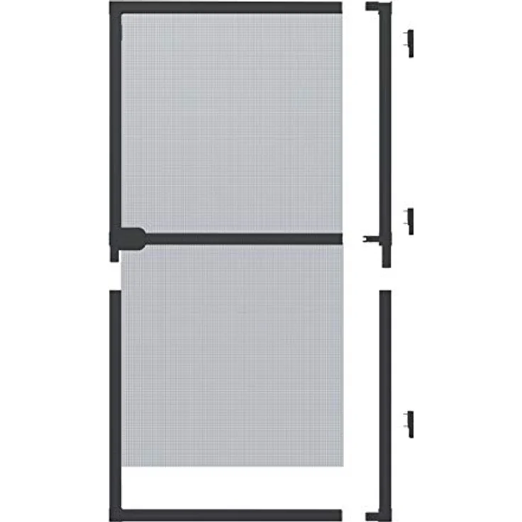 Rhino Screen Rhino Insect Screen Insektenschutztür Spannrahmen Fliegengitter, Alurahmen, individuell kürzbar Insektenschutz Tür, anthrazit, 04311, 100 x 210 – Bild 6