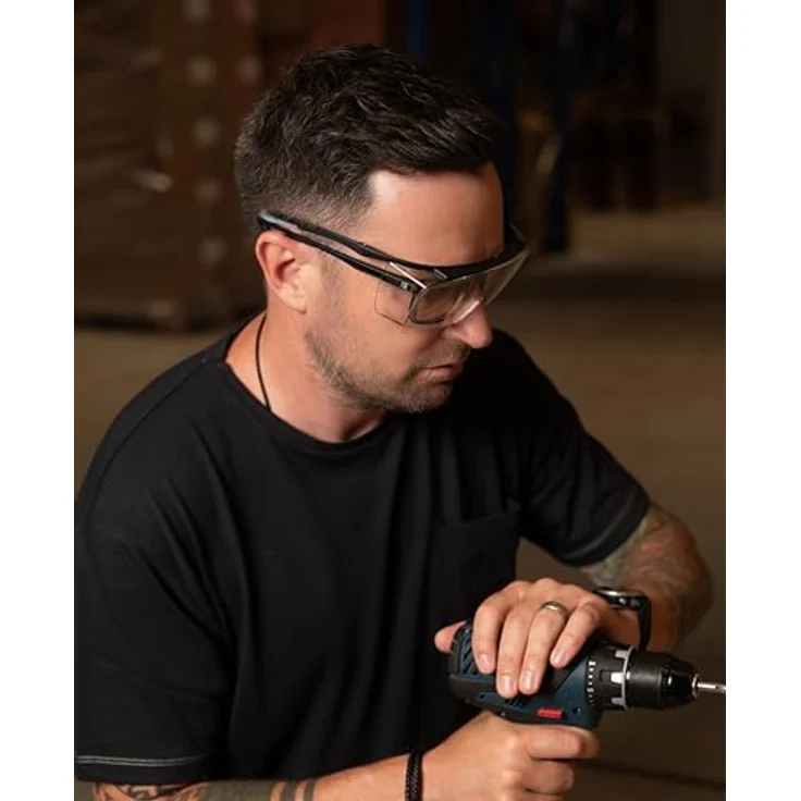 Uvex Super F OTG Schutzbrille - Supravision Sapphire - Transparent-Schwarz-Weiß – Bild 5