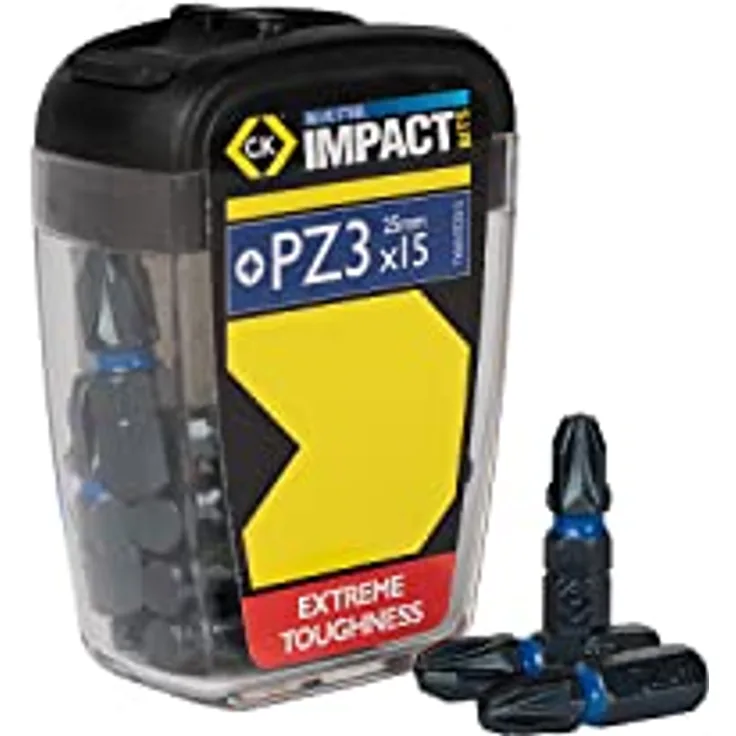 Bits für Schlagschrauber "Blue Steel" 25mm PZ3 (Box mit 15 Stück)