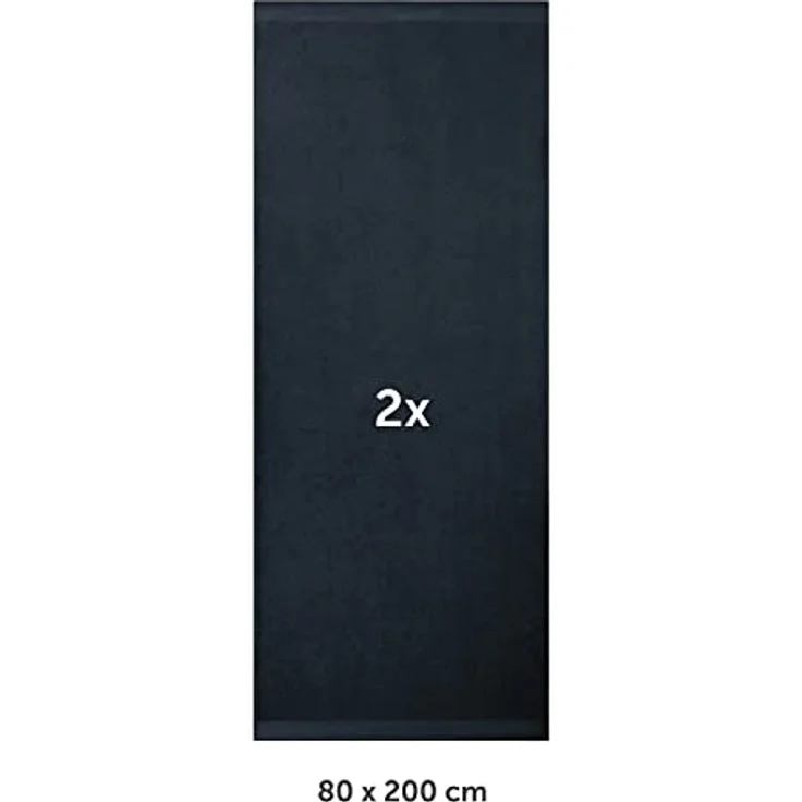 Blumtal Saunatuch 80x200 cm, Dunkelblau, Oeko-Tex® Standard 100, 100% Baumwolle, Pflegeleicht, Ideal für Wellness und Freizeit – Bild 2