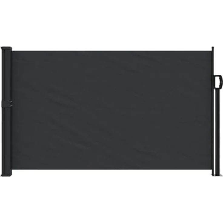 vidaXL Seitenmarkise, Wandmarkise mit PU-Beschichtung, Sichtschutz für Balkon Terrasse Garten, Windschutz Markise, Ausziehbar Schwarz Polyester – Bild 3