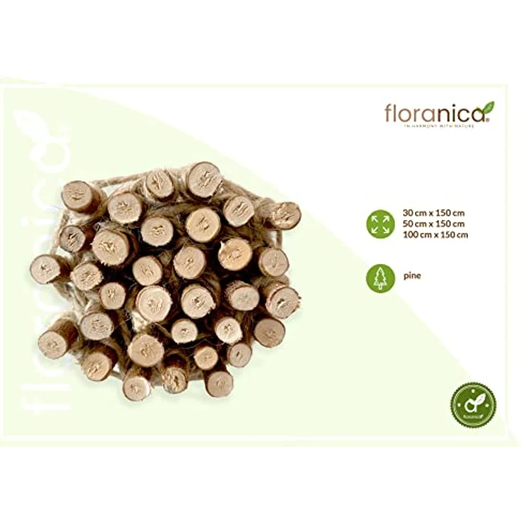 Floranica Rankhilfe Rankgitter für Kletterpflanzen Länge 150cm Breite 30cm Naturweide Ökologische Schnur und Jutesack Stütze für Rosen Kletterpflanzen Gemüse Reben – Bild 2