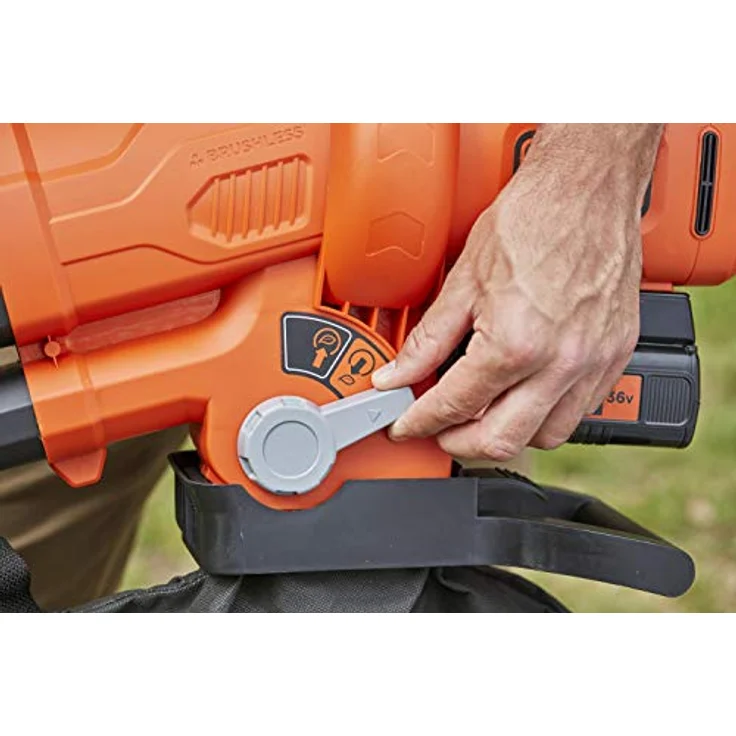 Black und Decker 36V 3 in 1 Akku-Laubsauger Büstenlos, ohne Akku - BCBLV36B-XJ – Bild 5