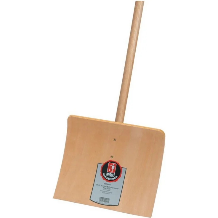 Ideal Kinder-Schneeschieber Holz mit Stiel, 25 cm Breite, Schraubbefestigung