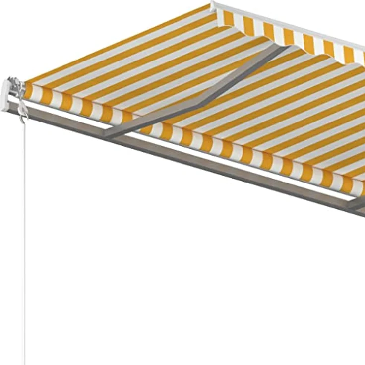 vidaXL Gelenkarmmarkise Einziehbar 350x250 cm Gelb und Weiß – Bild 6