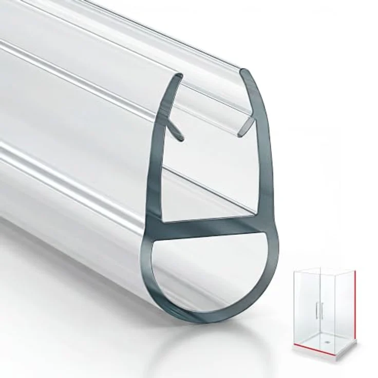Bagnoxx Duschdichtung Spaltdichtung, 200cm transparent, Hohlkammerprofil für 8mm Glasstärke, schimmelbeständig, PVC – Bild 2
